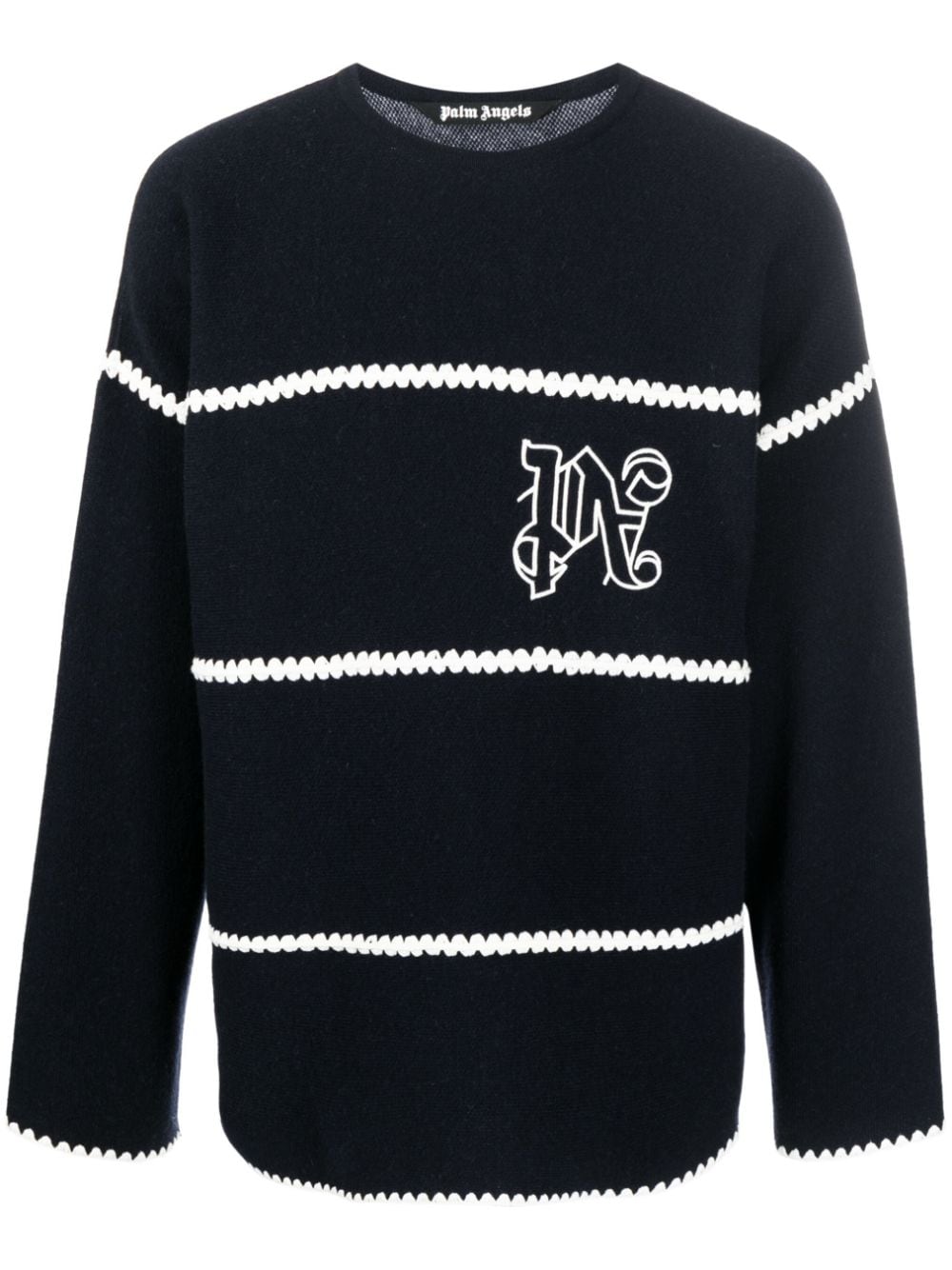 Palm Angels Men's Sweaters Blue Regular S Blue
