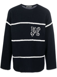 Palm Angels Men's Sweaters Blue Regular S Blue