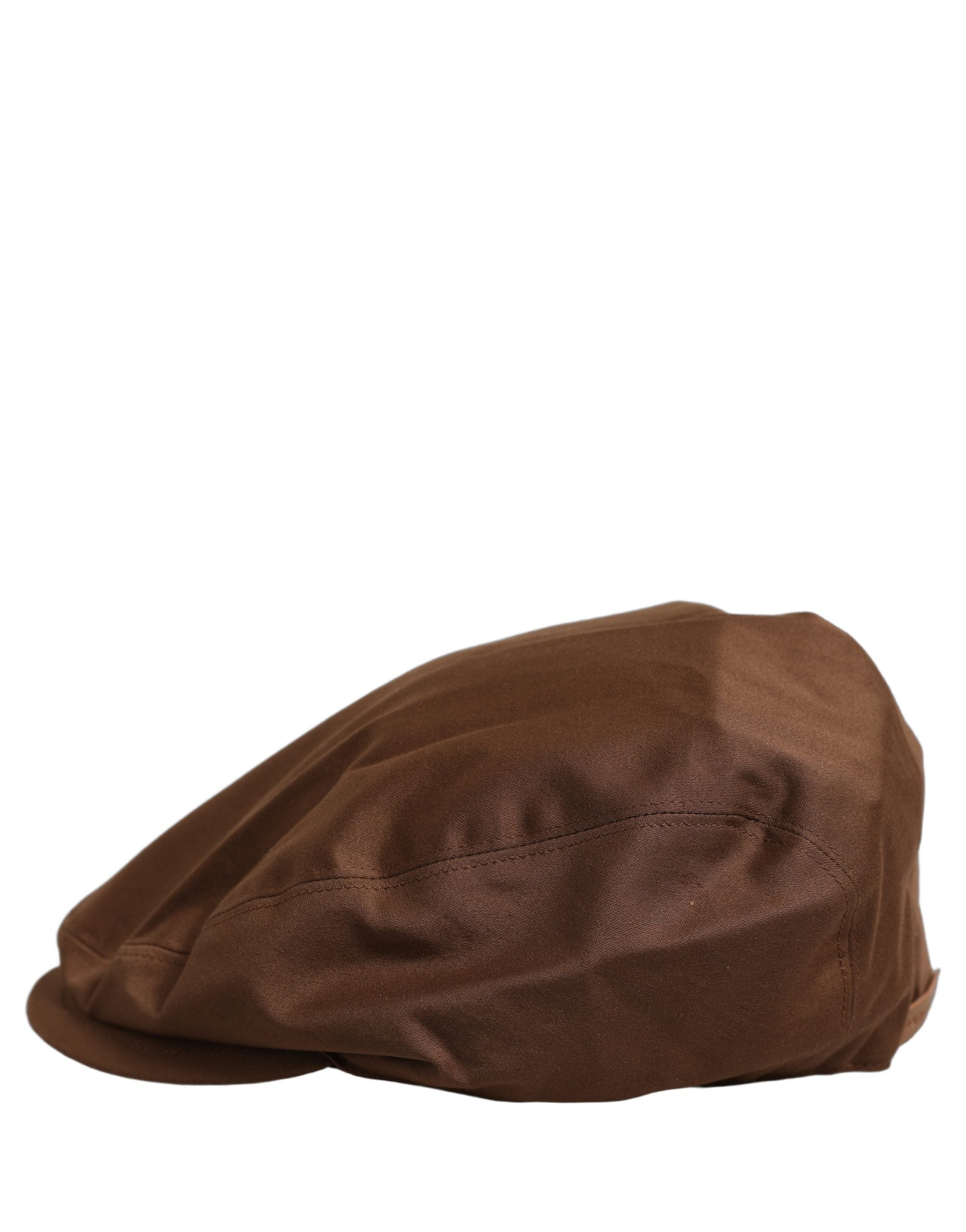 Dolce & Gabbana Dolce & Gabbana Men Brown Cotton Newsboy Capello Cabbie Men's Hat