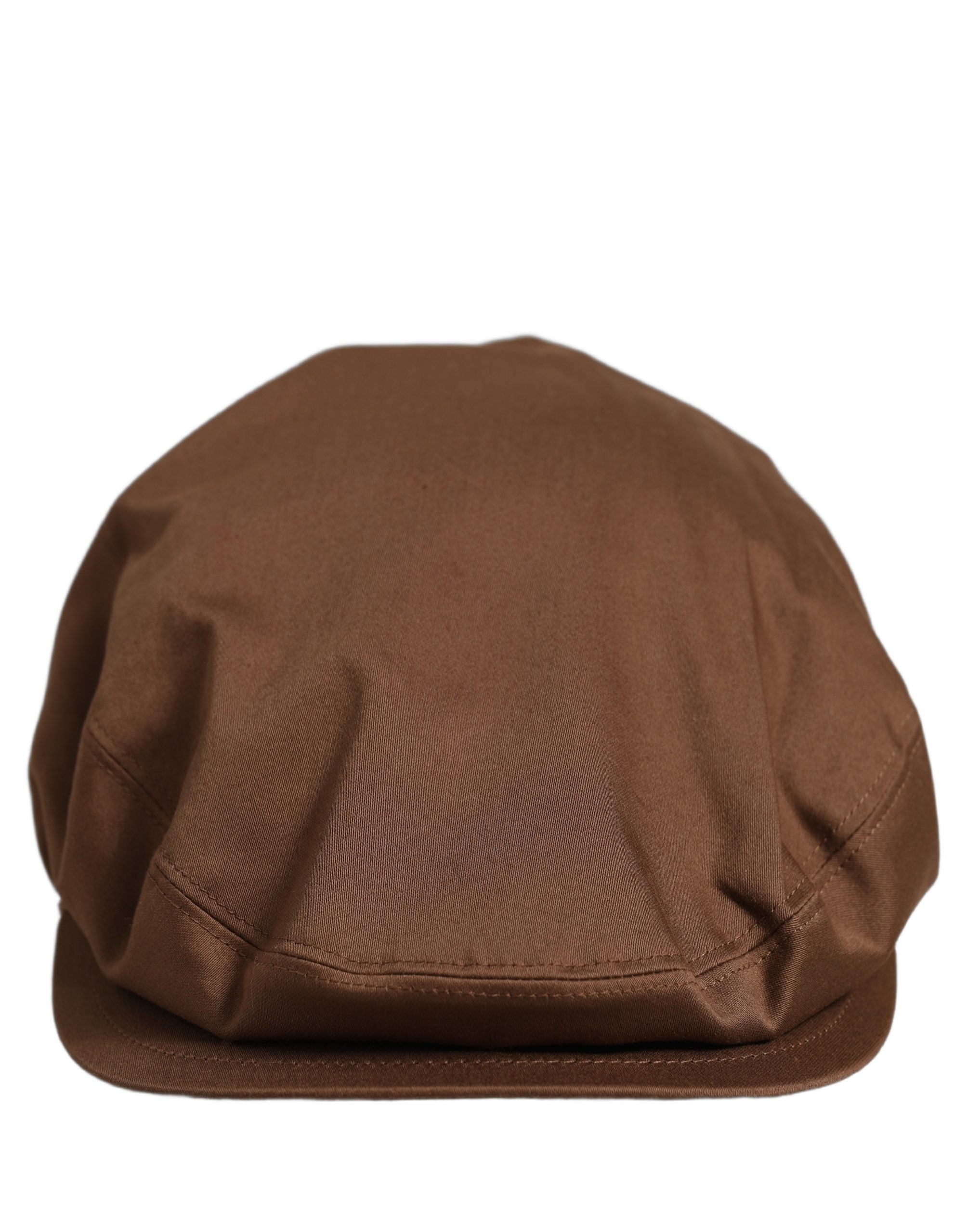Dolce & Gabbana Dolce & Gabbana Men Brown Cotton Newsboy Capello Cabbie Men's Hat