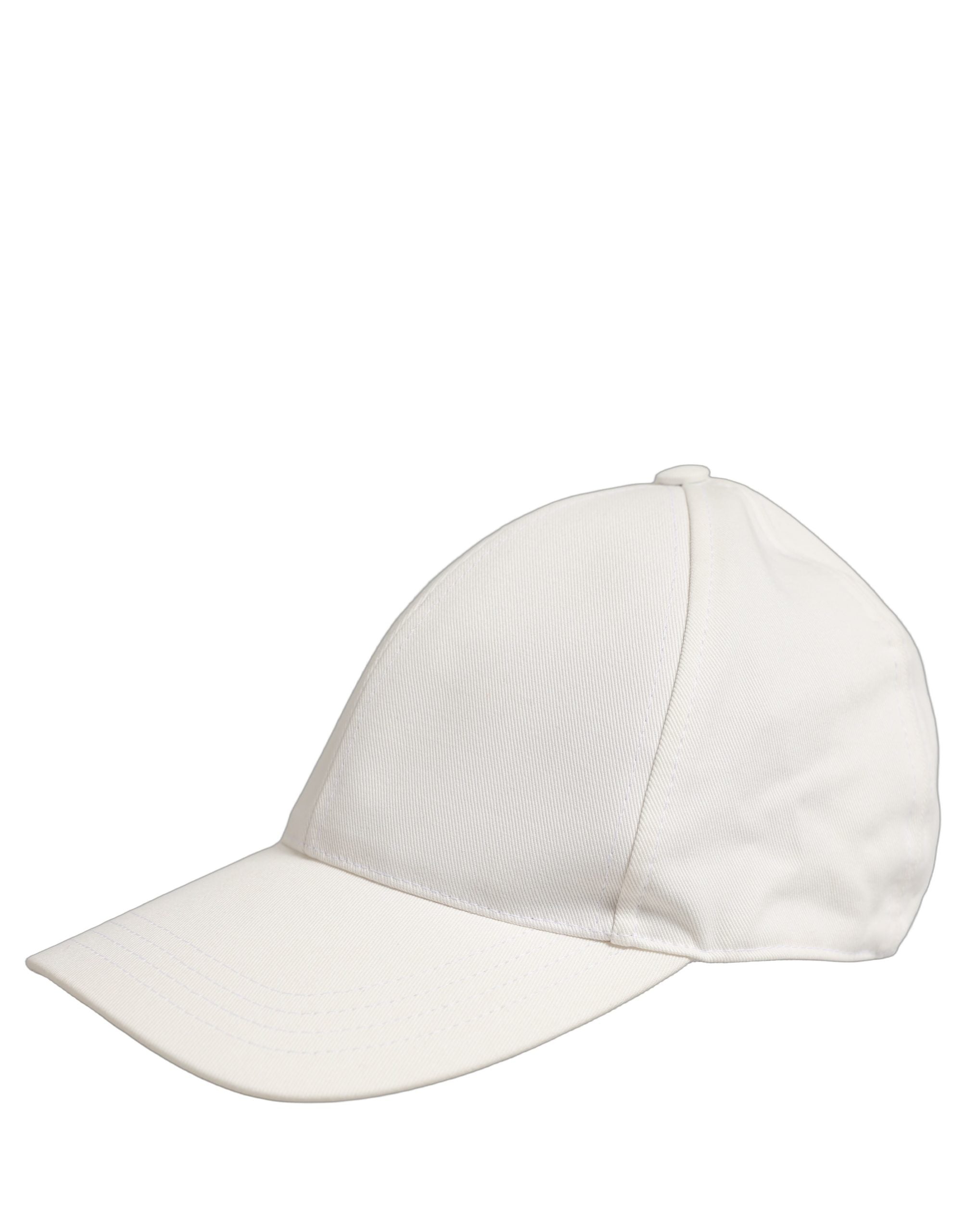 Dolce & Gabbana Dolce & Gabbana Men White Cotton Baseball Capello 6 Panels Men's Hat