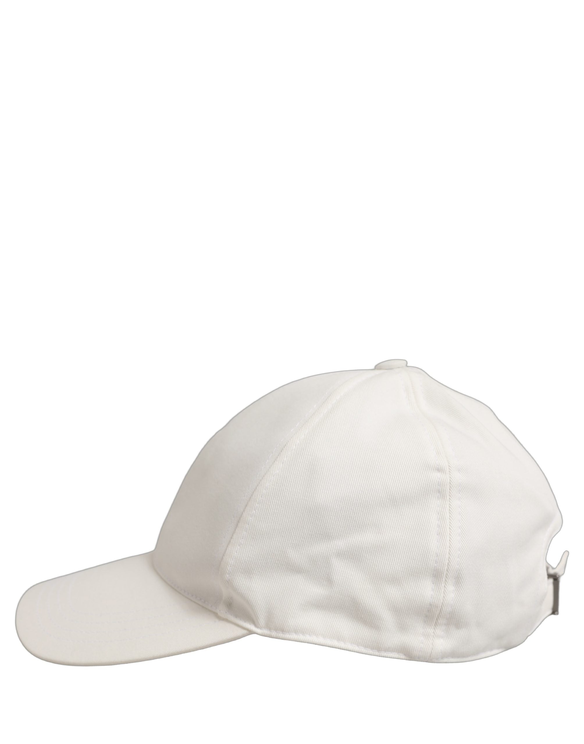 Dolce & Gabbana Dolce & Gabbana Men White Cotton Baseball Capello 6 Panels Men's Hat