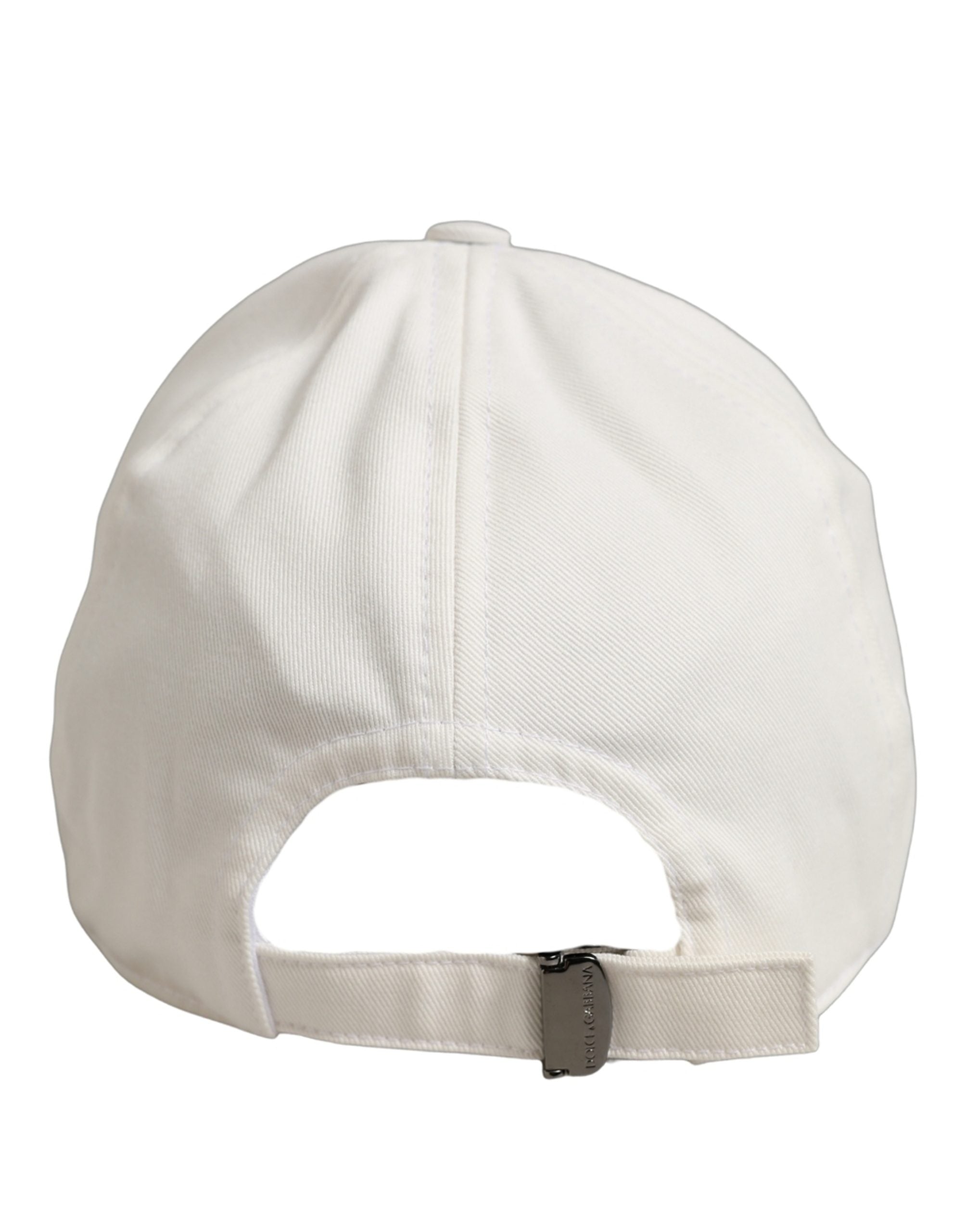 Dolce & Gabbana Dolce & Gabbana Men White Cotton Baseball Capello 6 Panels Men's Hat