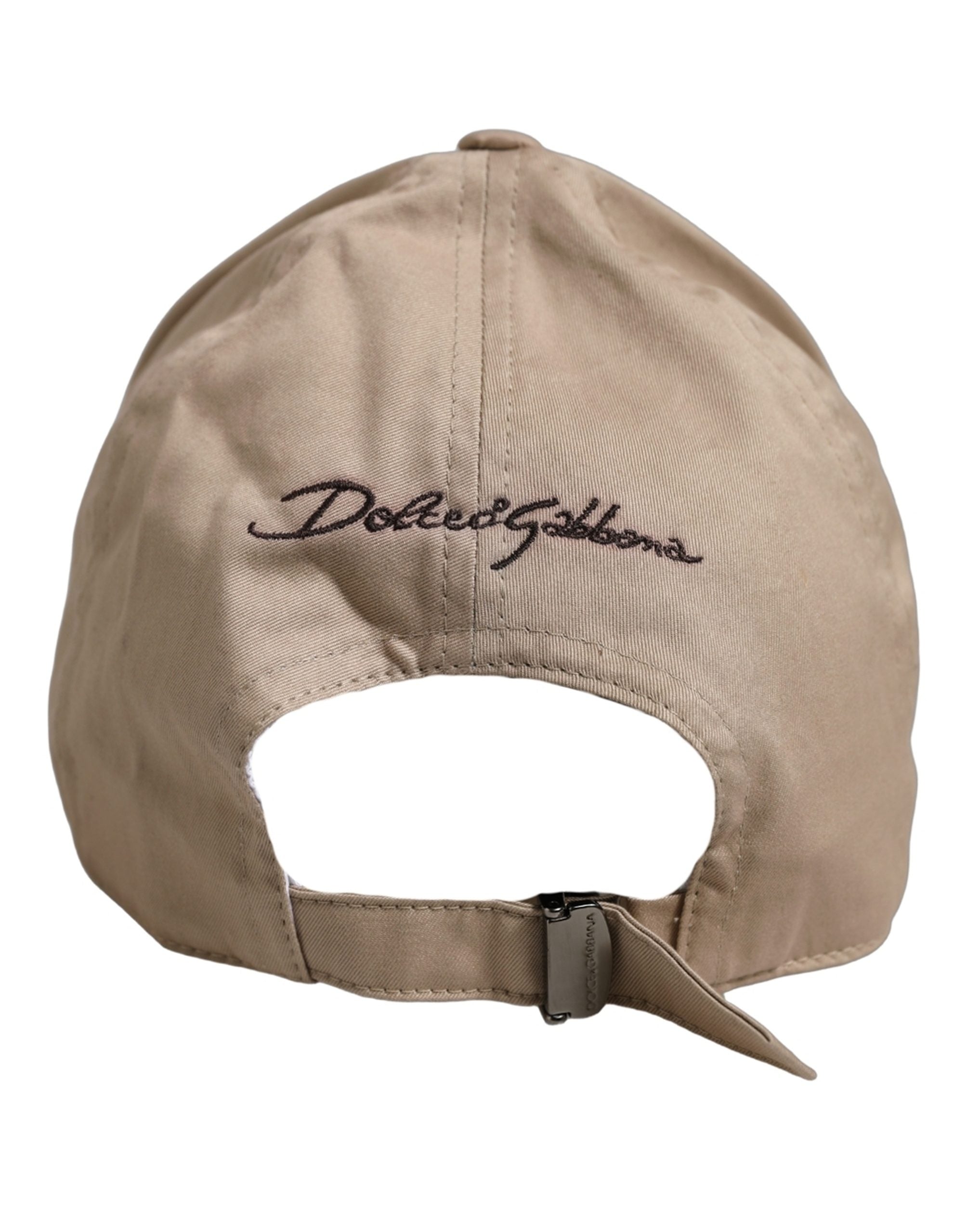 Dolce & Gabbana Dolce & Gabbana Men Beige Cotton Stretch Baseball Capello Men's Hat