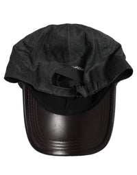 Dolce & Gabbana Dolce & Gabbana Men Dark Gray Herringbone Baseball Cap Men's Hat