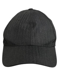 Dolce & Gabbana Dolce & Gabbana Men Dark Gray Herringbone Baseball Cap Men's Hat