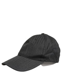 Dolce & Gabbana Dolce & Gabbana Men Dark Gray Herringbone Baseball Cap Men's Hat