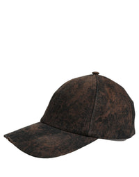 Dolce & Gabbana Dolce & Gabbana Men Brown Cotton Distressed Baseball Cap Men's Hat
