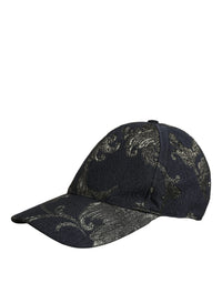 Dolce & Gabbana Dolce & Gabbana Men Black Floral Barocco Cotton Baseball Cap Men's Hat