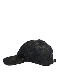 Dolce & Gabbana Dolce & Gabbana Men Black Floral Barocco Cotton Baseball Cap Men's Hat