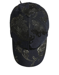 Dolce & Gabbana Dolce & Gabbana Men Black Floral Barocco Cotton Baseball Cap Men's Hat