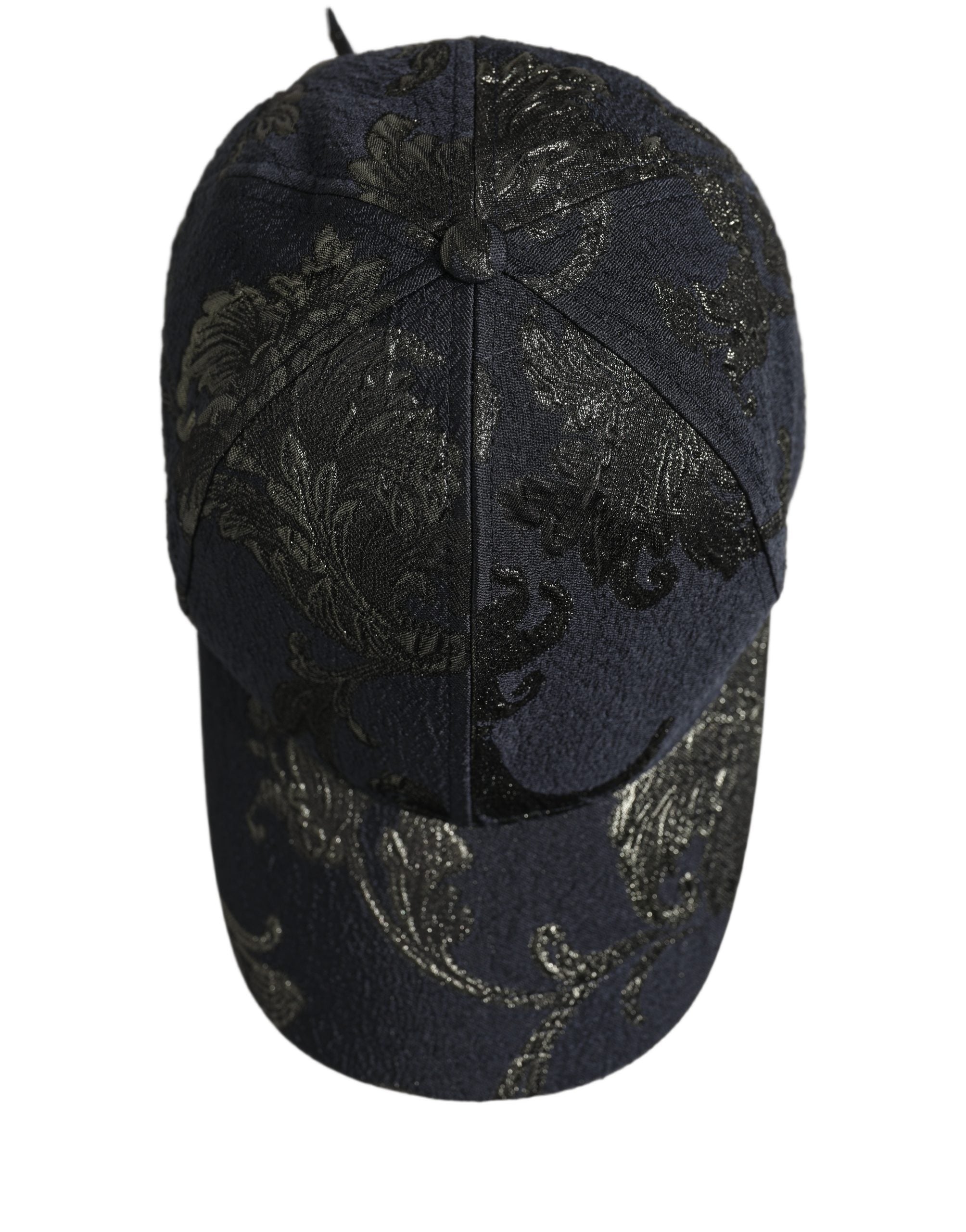 Dolce & Gabbana Dolce & Gabbana Men Black Floral Barocco Cotton Baseball Cap Men's Hat