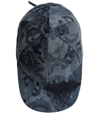 Dolce & Gabbana Dolce & Gabbana Men Blue All Over Logo Cotton Baseball Cap Men's Hat