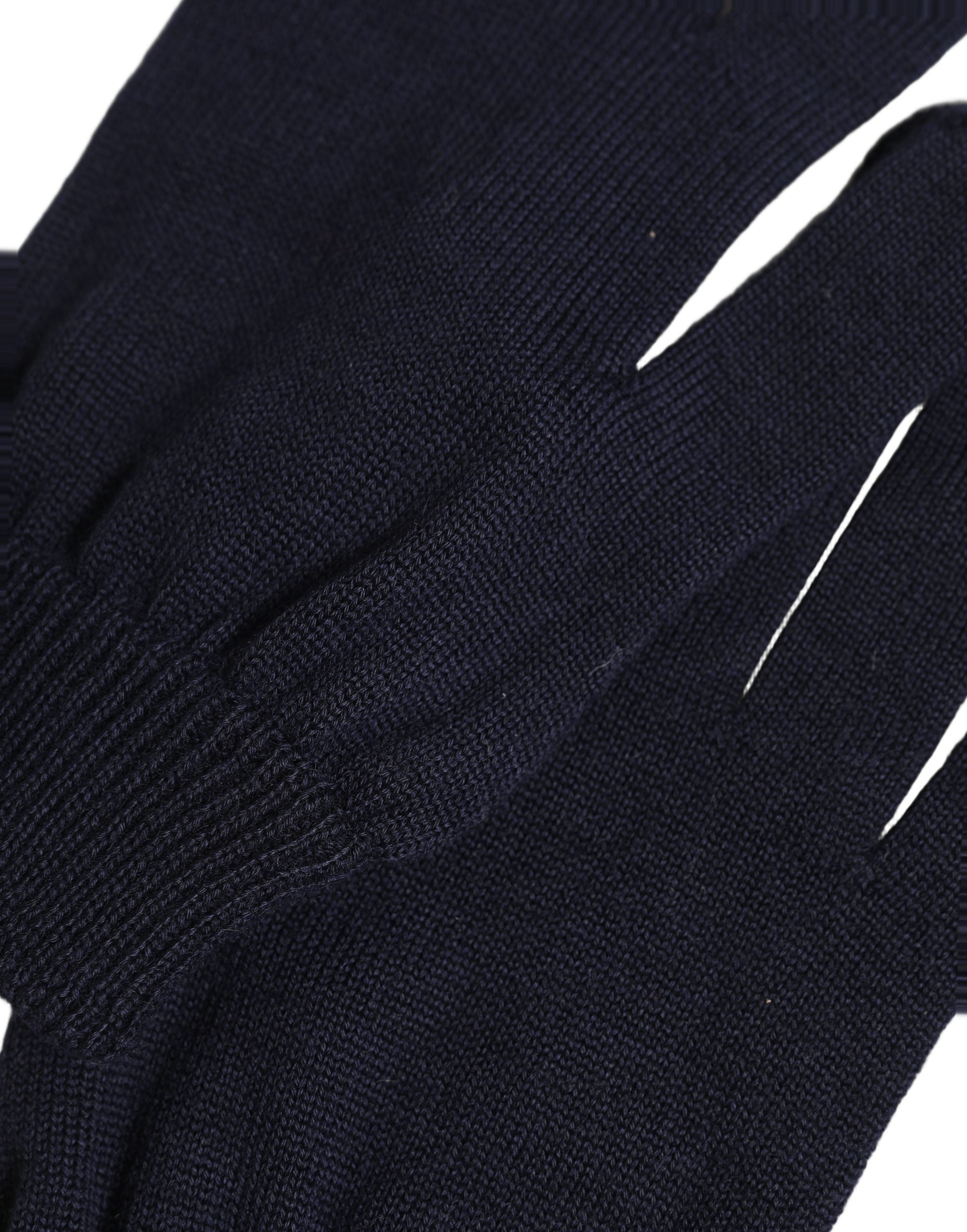 Dolce & Gabbana Dolce & Gabbana Men Dark Blue Cashmere Knitted Winter Men's Gloves