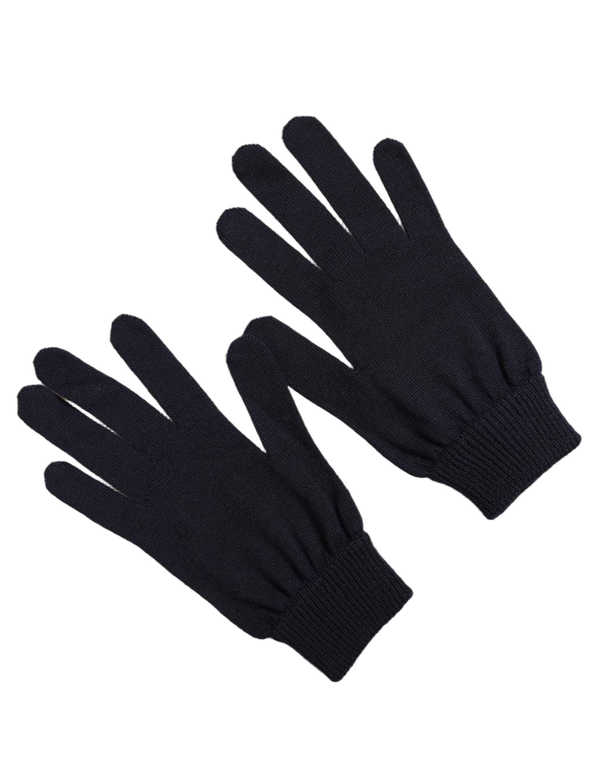 Dolce & Gabbana Dolce & Gabbana Men Dark Blue Cashmere Knitted Winter Men's Gloves