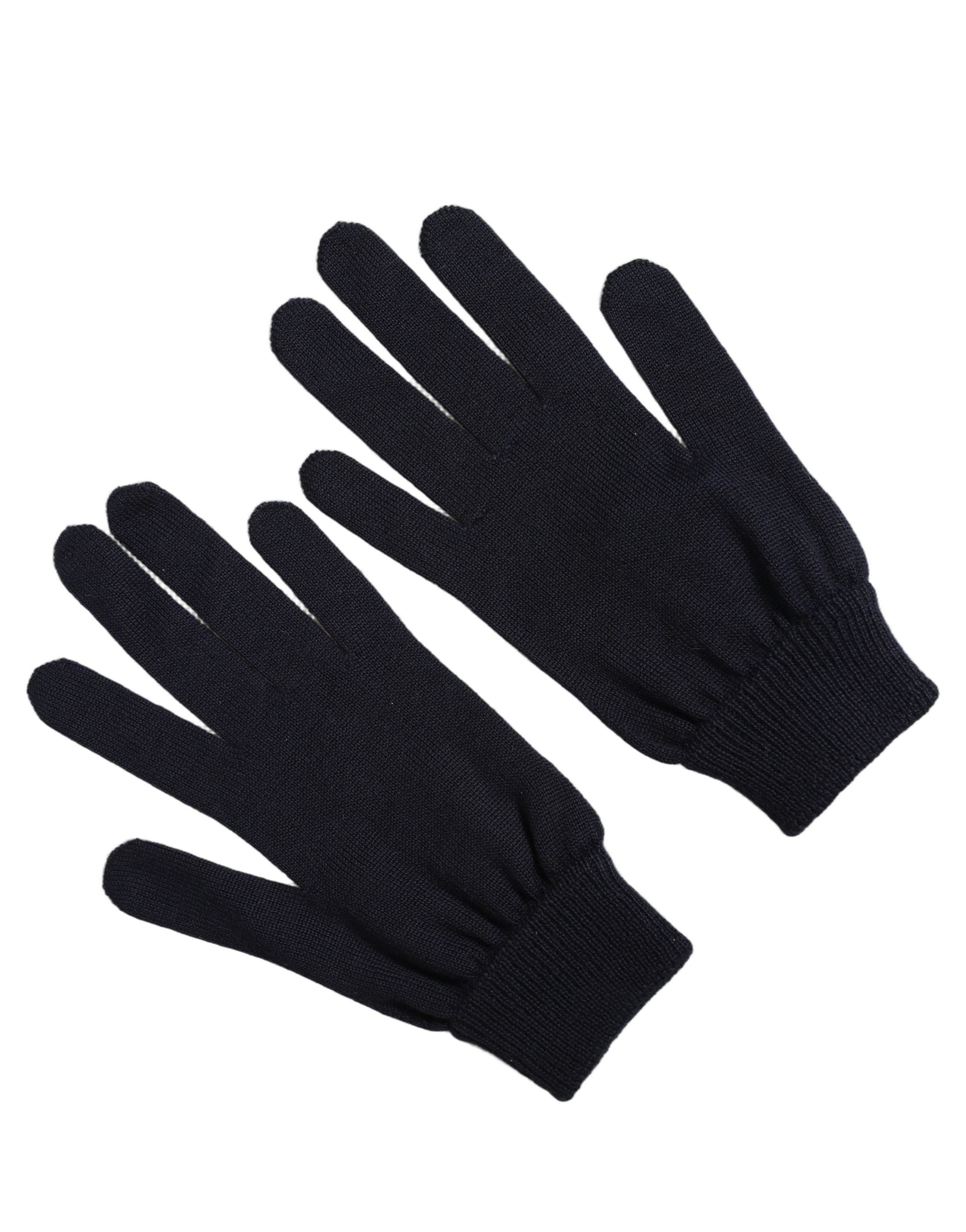 Dolce & Gabbana Dolce & Gabbana Men Dark Blue Cashmere Knitted Winter Men's Gloves