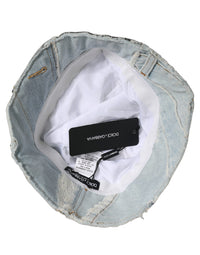Dolce & Gabbana Dolce & Gabbana Men Blue Patchwork Cotton Denim Bucket Cap Men's Hat