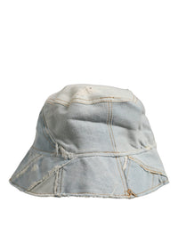 Dolce & Gabbana Dolce & Gabbana Men Blue Patchwork Cotton Denim Bucket Cap Men's Hat