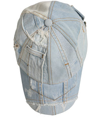 Dolce & Gabbana Dolce & Gabbana Men Blue Patchwork Cotton Denim Baseball Cap Men's Hat
