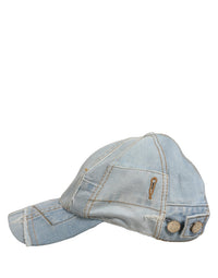 Dolce & Gabbana Dolce & Gabbana Men Blue Patchwork Cotton Denim Baseball Cap Men's Hat
