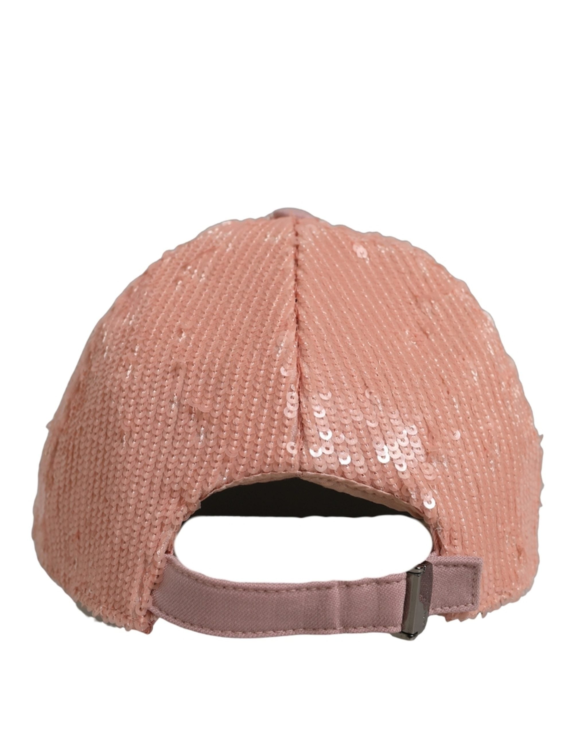 Dolce & Gabbana Dolce & Gabbana Men Pink Cotton Sequin Baseball Cap 6 Panels Men's Hat