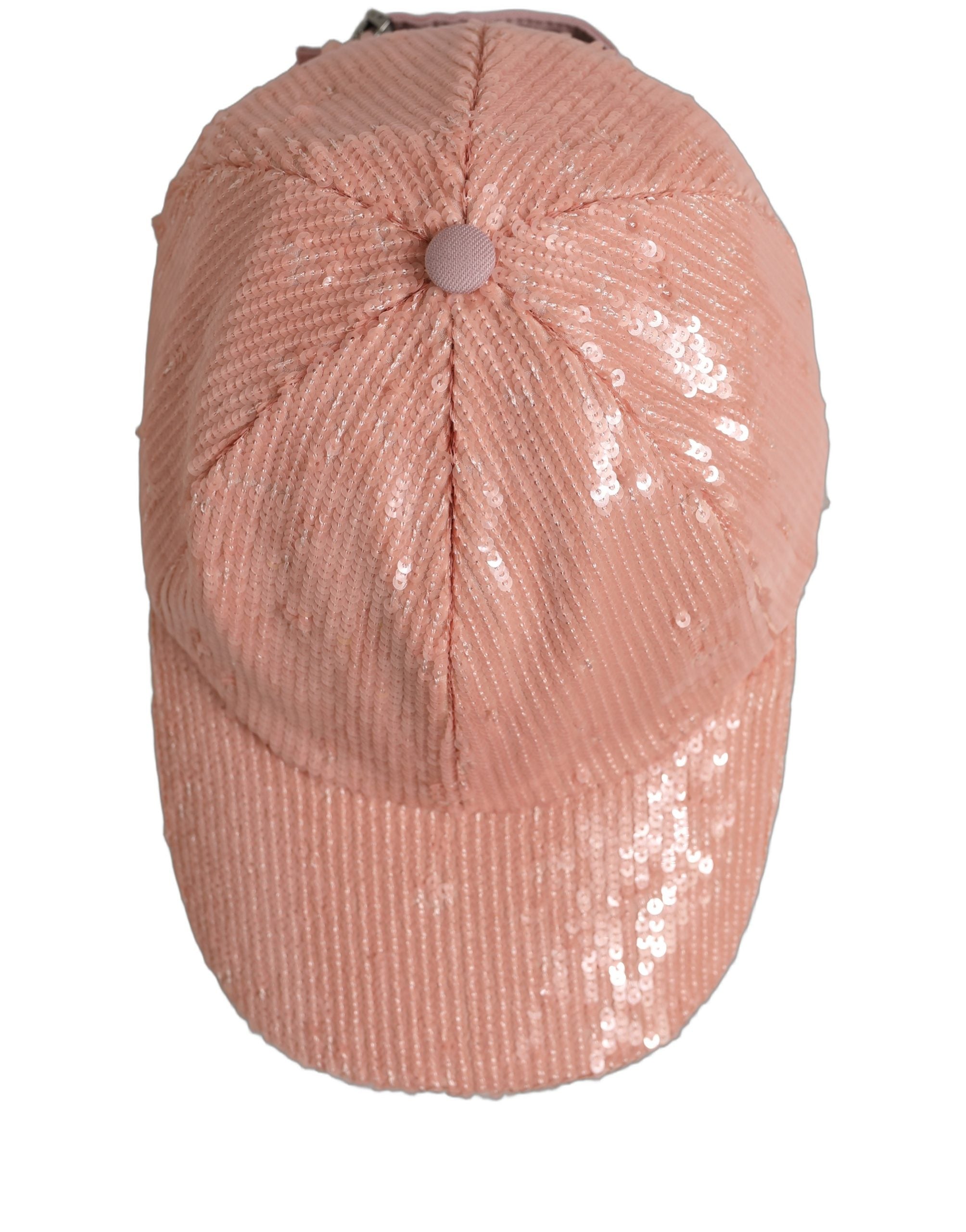 Dolce & Gabbana Dolce & Gabbana Men Pink Cotton Sequin Baseball Cap 6 Panels Men's Hat