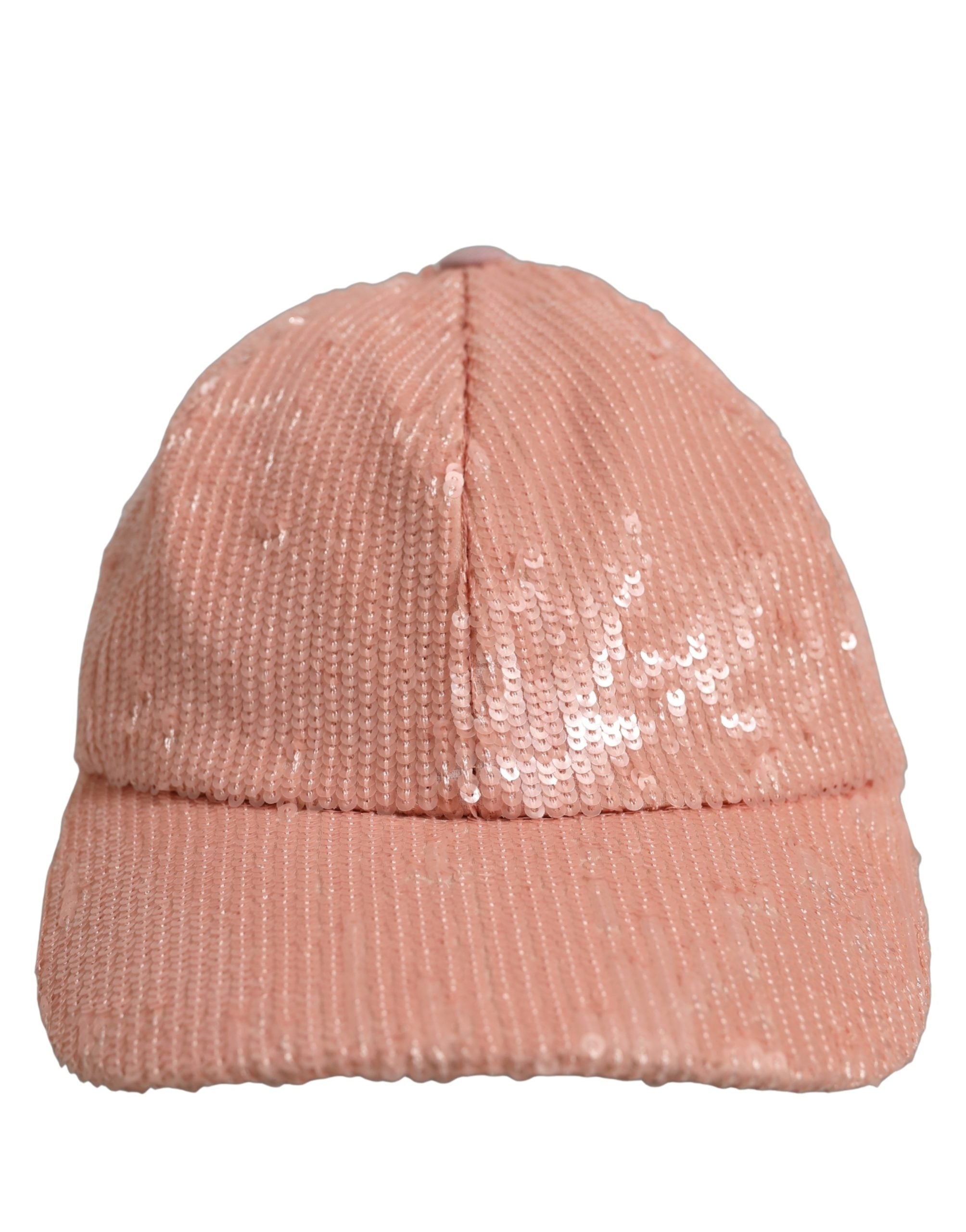Dolce & Gabbana Dolce & Gabbana Men Pink Cotton Sequin Baseball Cap 6 Panels Men's Hat