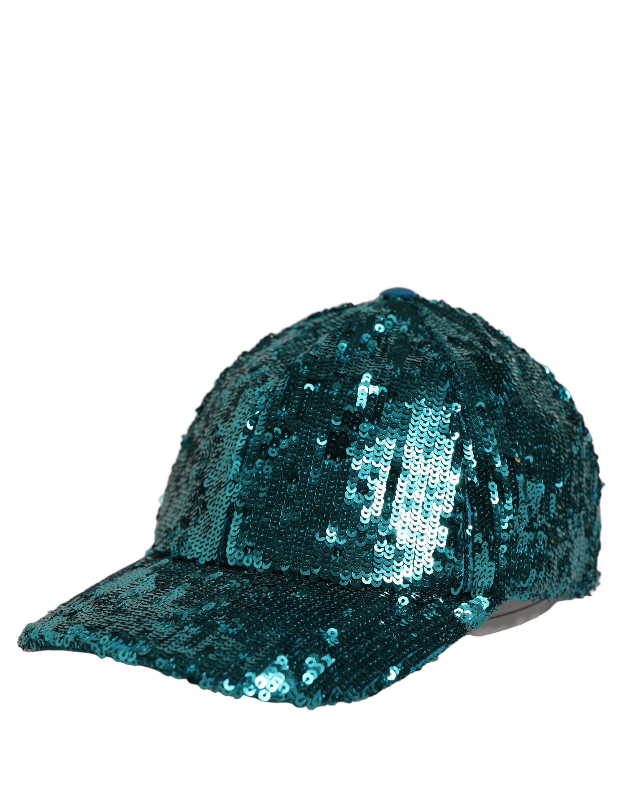 Dolce & Gabbana Dolce & Gabbana Men Green Cotton Sequin Baseball Cap 6 Panels Men's Hat