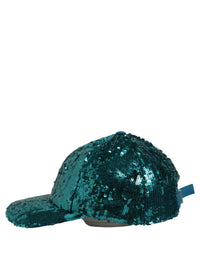 Dolce & Gabbana Dolce & Gabbana Men Green Cotton Sequin Baseball Cap 6 Panels Men's Hat