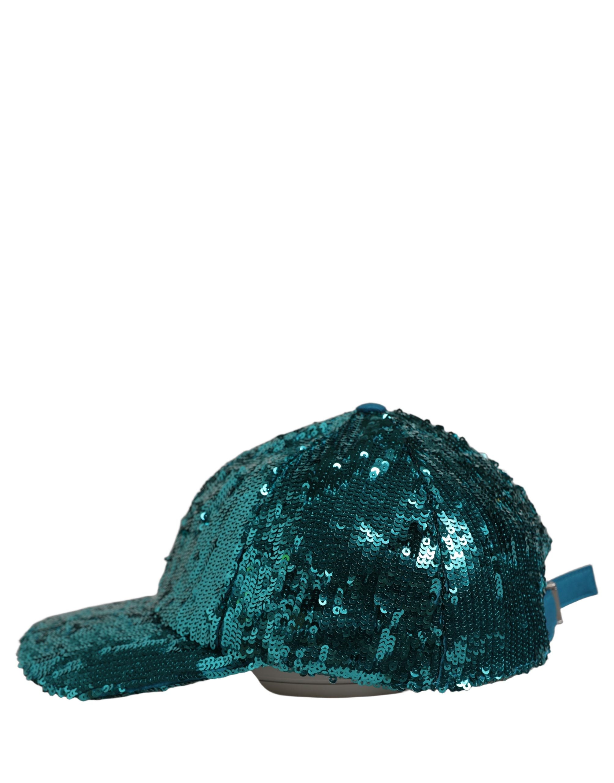 Dolce & Gabbana Dolce & Gabbana Men Green Cotton Sequin Baseball Cap 6 Panels Men's Hat