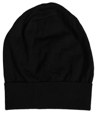 Dolce & Gabbana Dolce & Gabbana Men Black Wool Knitted Winter Beanie Capello One Men's Hat
