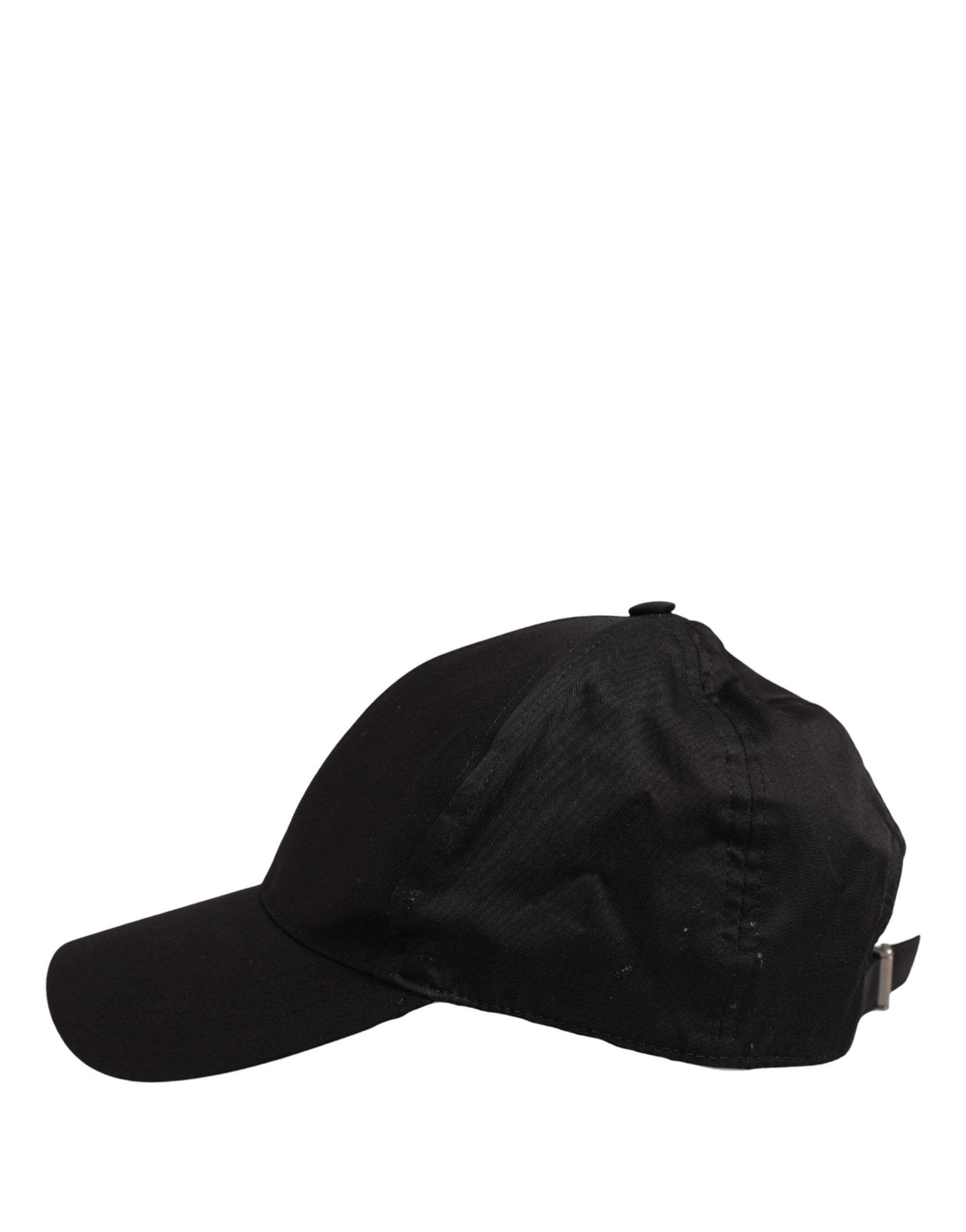 Dolce & Gabbana Dolce & Gabbana Men Black Cotton Baseball Cap 6 Panels Men's Hat