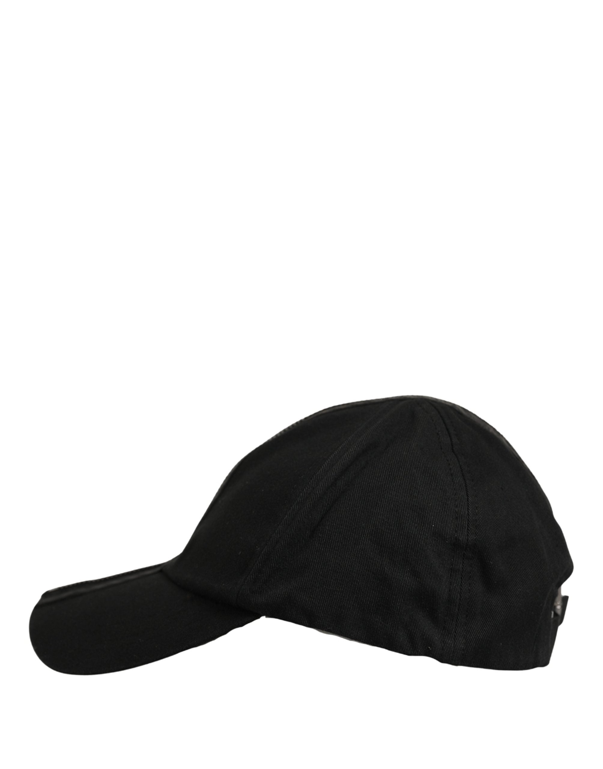 Dolce & Gabbana Dolce & Gabbana Men Black Cotton Baseball Cap 6 Panels Men's Hat