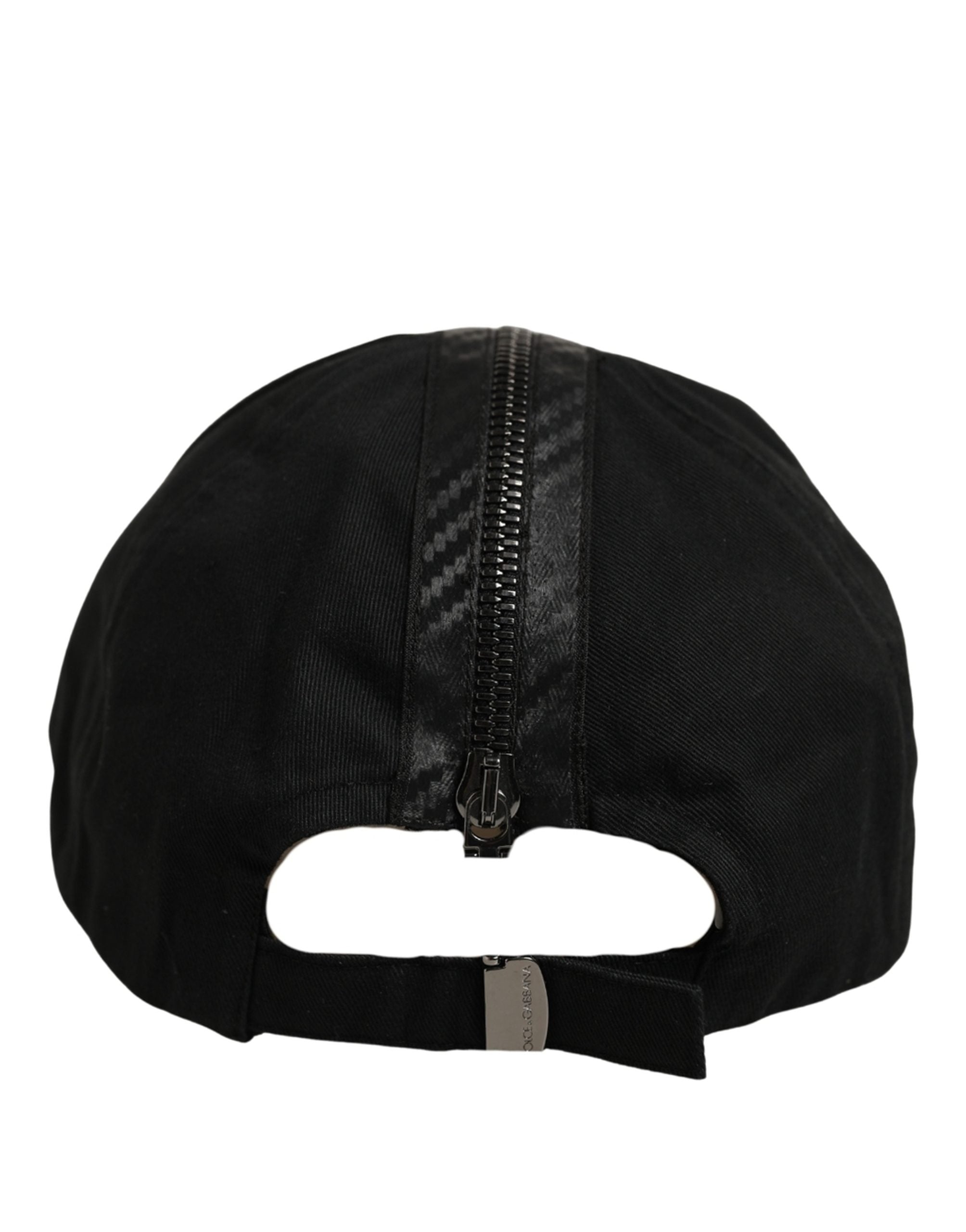 Dolce & Gabbana Dolce & Gabbana Men Black Cotton Baseball Cap 6 Panels Men's Hat