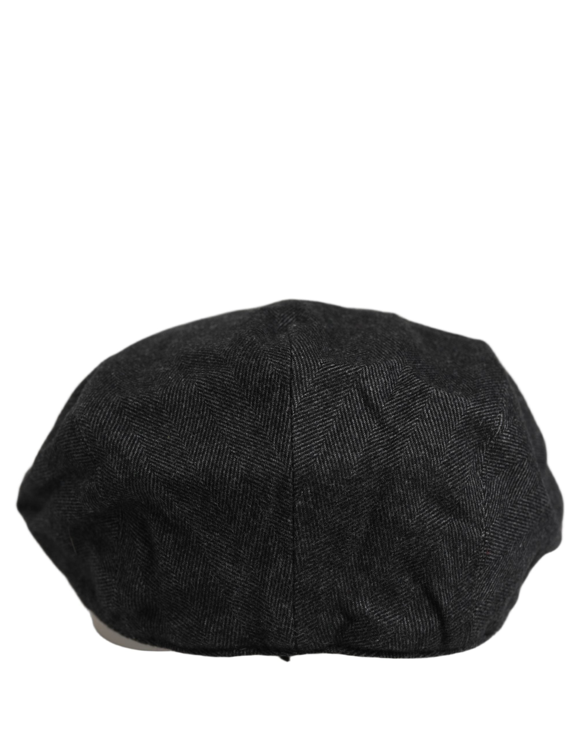 Dolce & Gabbana Dolce & Gabbana Men Black Cotton Flat Cloth Newsboy Cap Men's Hat