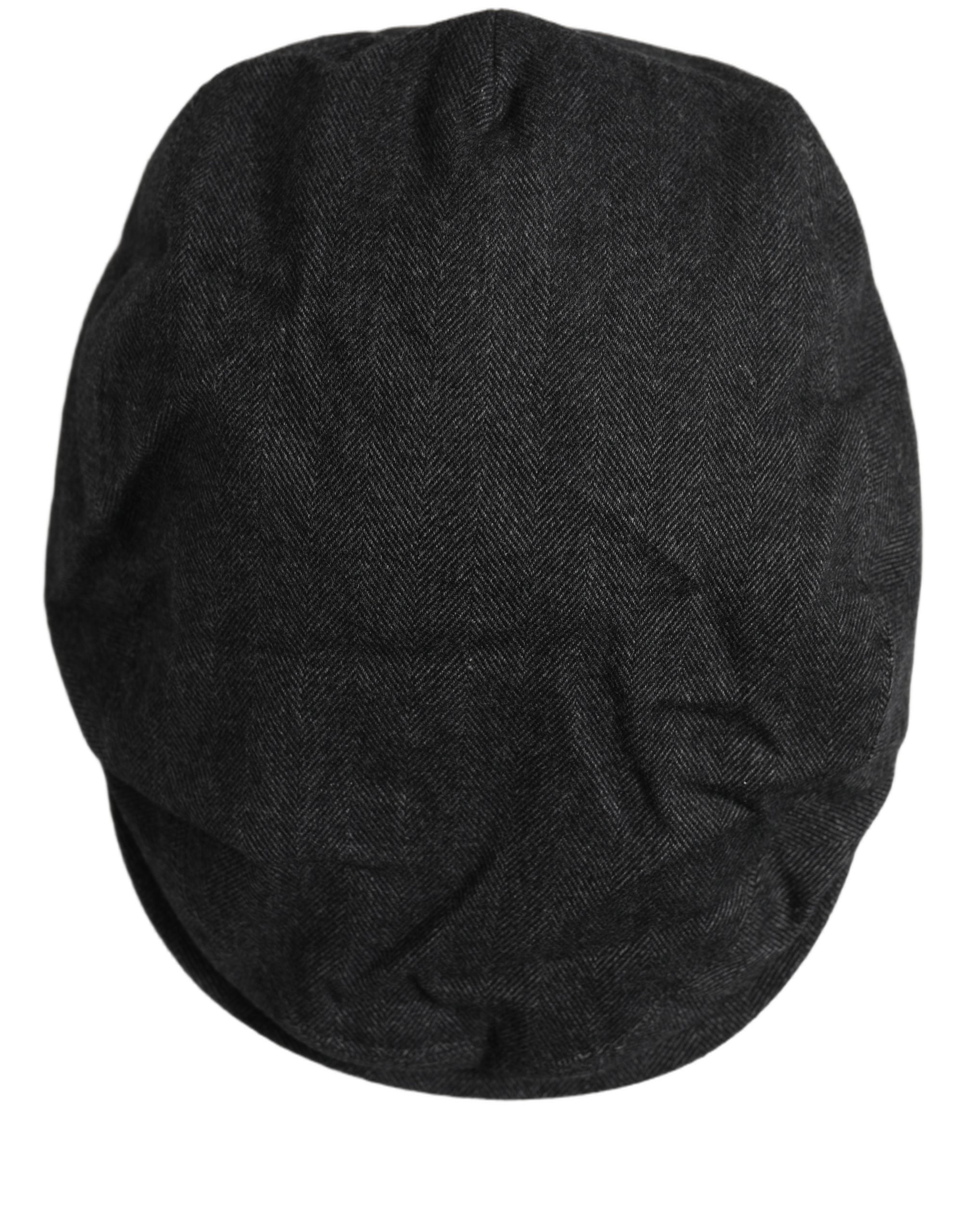 Dolce & Gabbana Dolce & Gabbana Men Black Cotton Flat Cloth Newsboy Cap Men's Hat