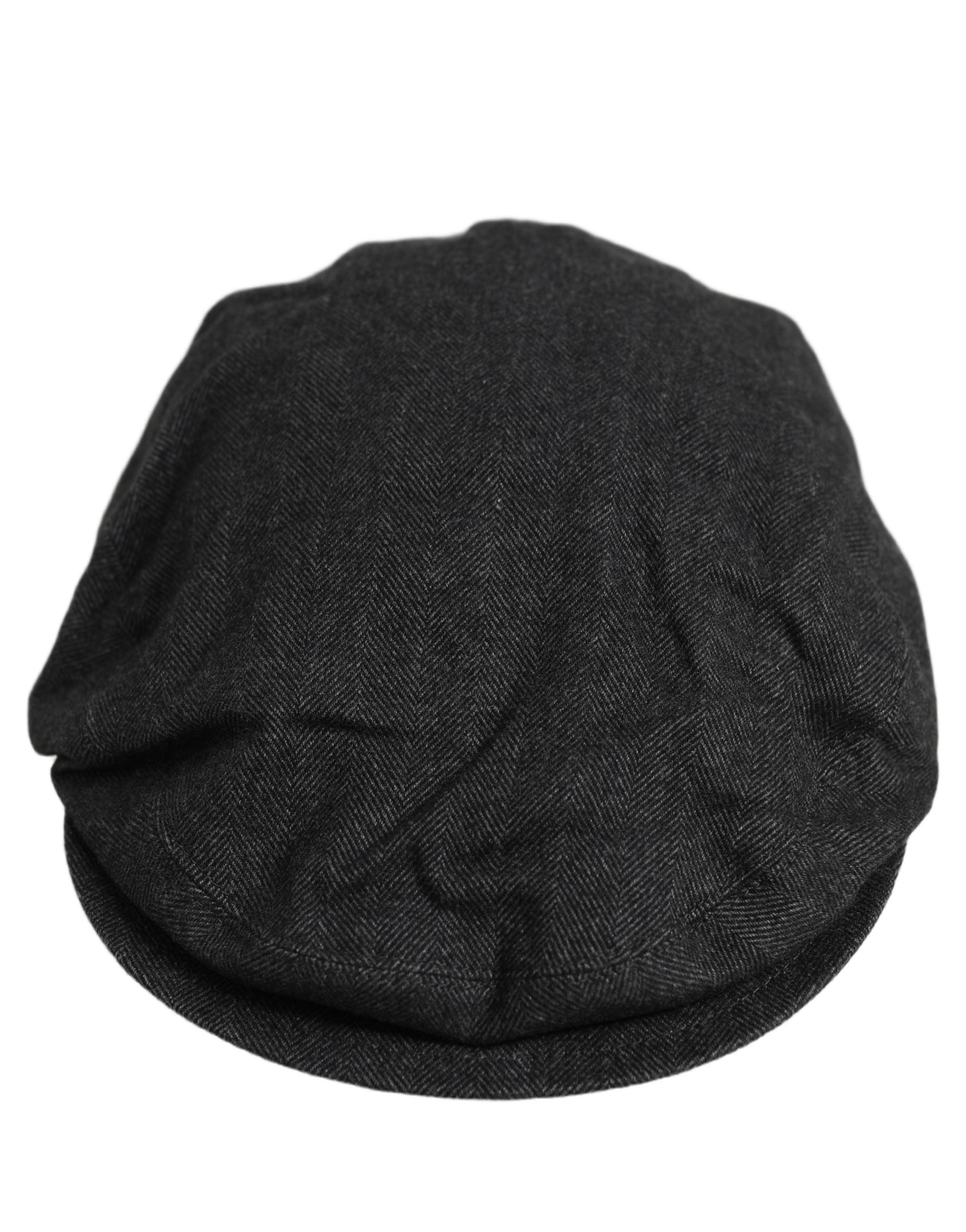 Dolce & Gabbana Dolce & Gabbana Men Black Cotton Flat Cloth Newsboy Cap Men's Hat