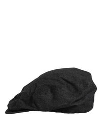 Dolce & Gabbana Dolce & Gabbana Men Black Cotton Flat Cloth Newsboy Cap Men's Hat