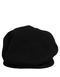 Dolce & Gabbana Dolce & Gabbana Men Black Wool Blend Flat Cloth Newsboy Cap Men's Hat