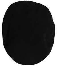 Dolce & Gabbana Dolce & Gabbana Men Black Wool Blend Flat Cloth Newsboy Cap Men's Hat