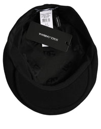 Dolce & Gabbana Dolce & Gabbana Men Black Wool Blend Flat Cloth Newsboy Cap Men's Hat