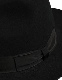 Dolce & Gabbana Dolce & Gabbana Men Black Classic Wide Brim Fedora Capello Men's Hat