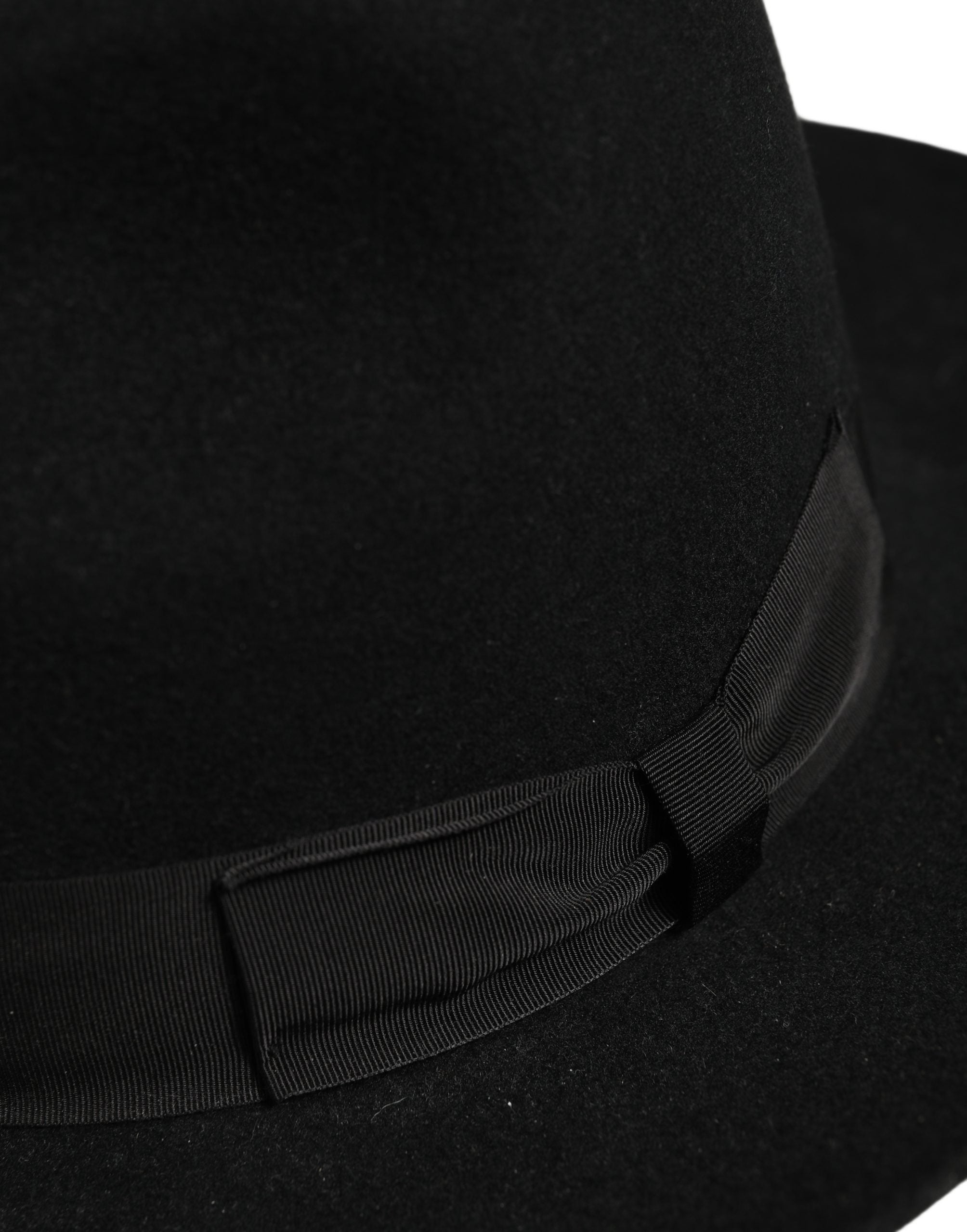 Dolce & Gabbana Dolce & Gabbana Men Black Classic Wide Brim Fedora Capello Men's Hat