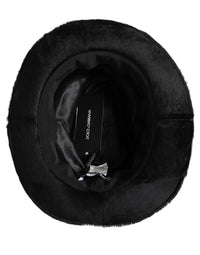 Dolce & Gabbana Dolce & Gabbana Men Black Classic Wide Brim Fedora Capello Men's Hat
