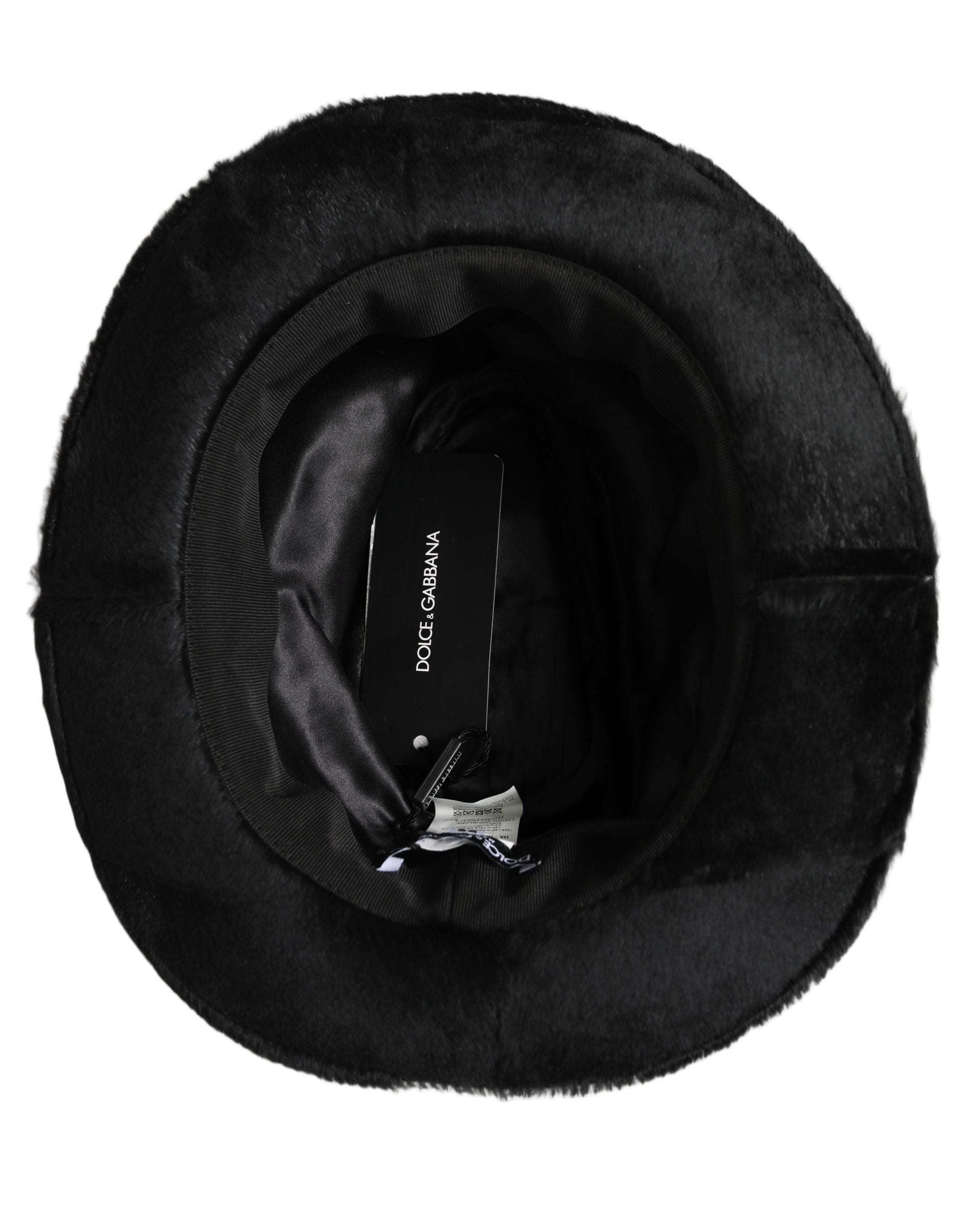 Dolce & Gabbana Dolce & Gabbana Men Black Classic Wide Brim Fedora Capello Men's Hat