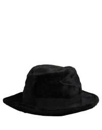 Dolce & Gabbana Dolce & Gabbana Men Black Classic Wide Brim Fedora Capello Men's Hat