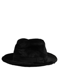 Dolce & Gabbana Dolce & Gabbana Men Black Classic Wide Brim Fedora Capello Men's Hat