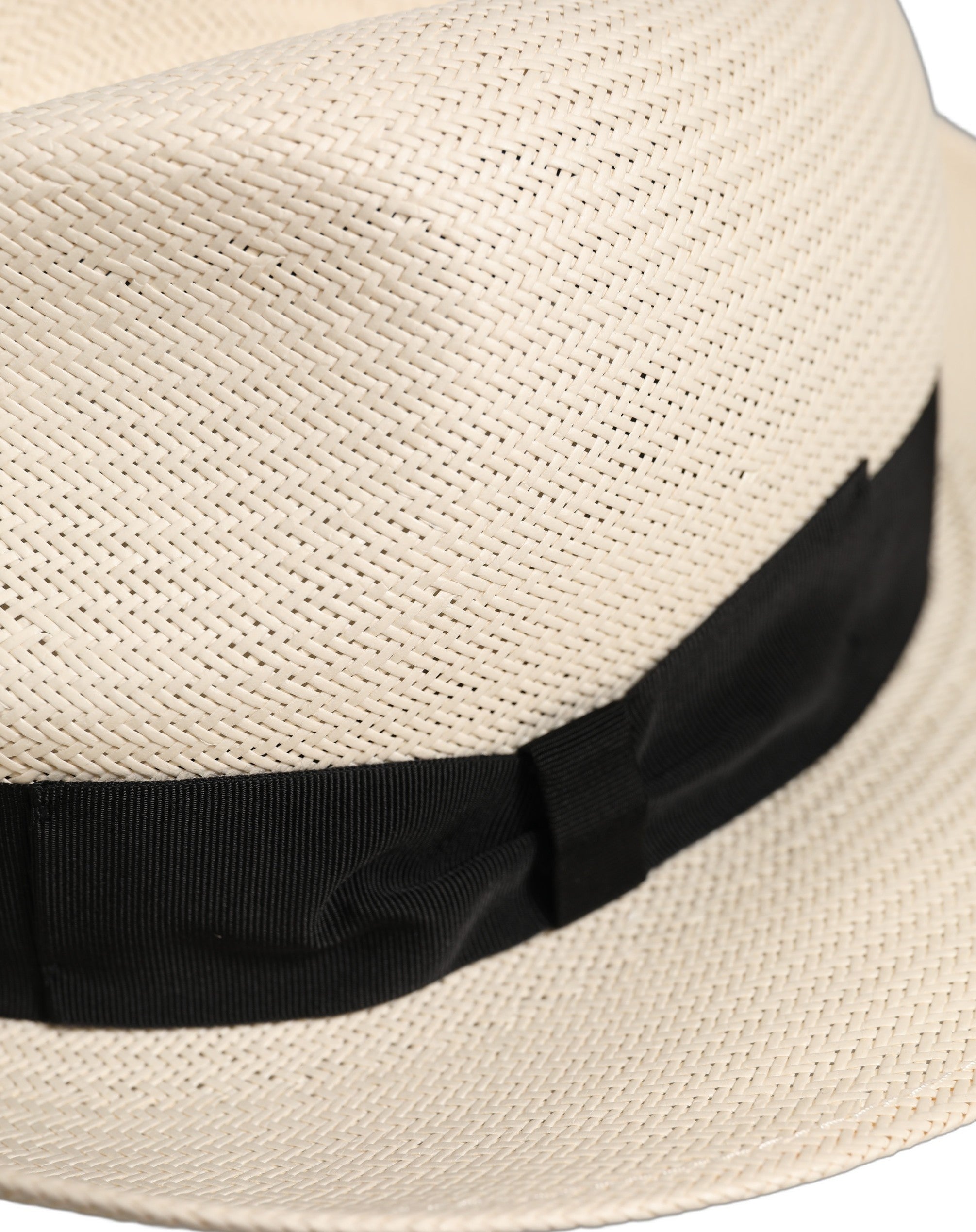 Dolce & Gabbana Dolce & Gabbana Men White Paper Straw Fedora Panama Capello Men's Hat
