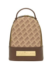 cavalli class logo-strap leather backpack Cavalli Class CAPRERA Khaki Small Fashion Backpack