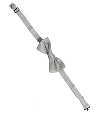 Dolce & Gabbana Dolce & Gabbana Men Gray 100% Silk Adjustable Neck Papillon Bow Men's Tie